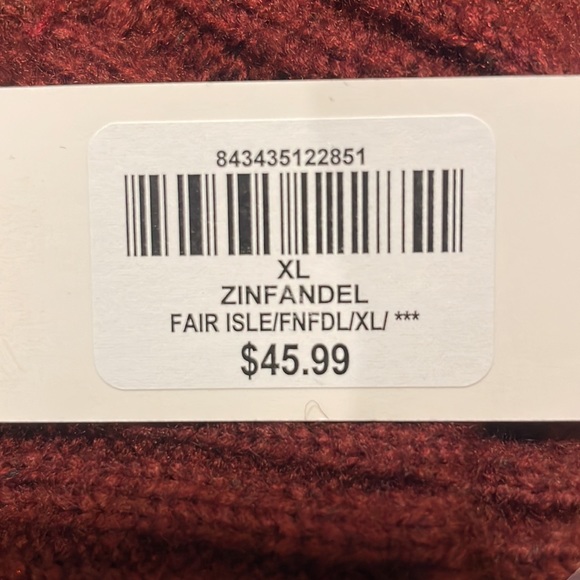 Natural Reflections sweater, size XL, maroon in color. - Picture 2 of 2